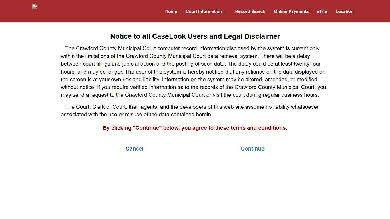 Crawford County Municipal Court - Record Search